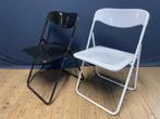 Vintage klapstoelen wit en zwart, Ophalen, Gebruikt, Twee, Zwart