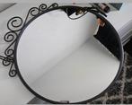 Ronde spiegel, Huis en Inrichting, Woonaccessoires | Spiegels, Ophalen, Minder dan 50 cm, Rond, Zo goed als nieuw
