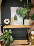 Houten Tafelblad met Metalen Onderstel, Antiek en Kunst, Antiek | Meubels | Tafels, Ophalen