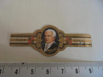 Oude sigarenband Attaché flor fina met portret. beschikbaar voor biedingen