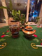 Oosterse vaas en potje, Ophalen of Verzenden, Zo goed als nieuw, Aardewerk of Porselein