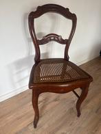Brocante stoel met vlechtwerk zitting, Antiek en Kunst, Antiek | Meubels | Stoelen en Banken, Ophalen