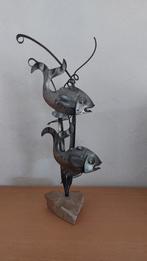 Vintage Vissen Sculptuur - 50er Jaren Stijl, Ophalen of Verzenden, Gebruikt, Metaal, Dierenbeeld