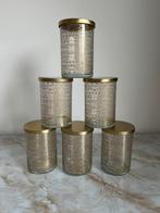 Voorraadpotten met gouden versiering, Huis en Inrichting, Keuken | Potten en Pannen, Ophalen of Verzenden, Zo goed als nieuw, Glas