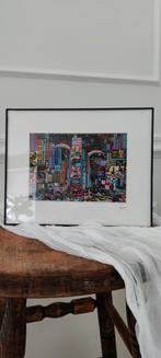 Kleurrijke New York Pop Art Print (Fazzino stijl) in Lijst., Ophalen of Verzenden