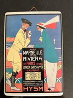 Reisposter van emaille  begin 1900, Antiek en Kunst, Antiek | Speelgoed, Ophalen