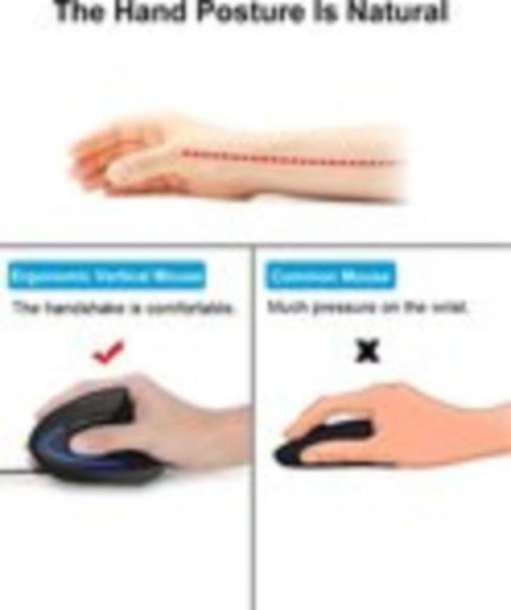 S&E Ergonomische Verticale Muis RGB-  Bedraad, Computers en Software, Muizen, Nieuw, Muis, Bedraad, Ergonomisch, Verzenden