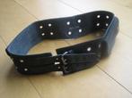 Brede grijs leren riem met 2 tasjes NÜ by STAFF S/M snazzeys, 5 cm of meer, Verzenden, Echt leder, Nieuw