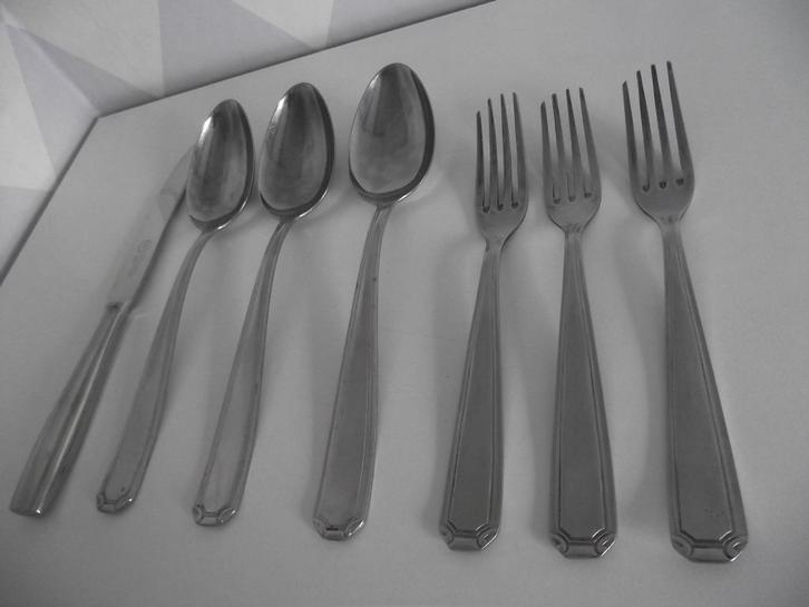 6 stuks vintage bestek 3 lepel 3 vork art deco 1930-40 p st, Antiek en Kunst, Antiek | Bestek, Ophalen of Verzenden