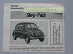SP 012 Steyr-Puch, knipsel 1970, Ophalen of Verzenden, Zo goed als nieuw, Overige merken