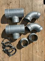 Diverse spirobuis hulpstukken 100 mm / 125 mm, Bochten, Pvc, Ophalen of Verzenden, Zo goed als nieuw