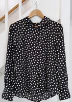 2 blouses zwartwit met print van Hema maat S/M, Overige kleuren, Nieuw, Ophalen of Verzenden, Maat 36 (S)