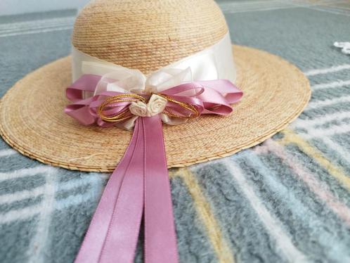 Strooien hoed, kind, diameter binnen 17 cm en buiten 29 cm, Kinderen en Baby's, Kinderkleding | Petten en Hoeden, Nieuw, Meisje