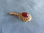 Antieke hanger met carneool steen in 14 karaat goud, Sieraden, Tassen en Uiterlijk, Antieke sieraden, Ophalen of Verzenden, Goud
