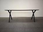 Ovale eettafel HPL beige taupe 220x100, Gebruikt, 100 tot 150 cm, 200 cm of meer, Ophalen of Verzenden