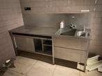 RVS Spoelunit Ascobloc - Dubbele Bak & Opslag, Ophalen, Gebruikt, Overige typen