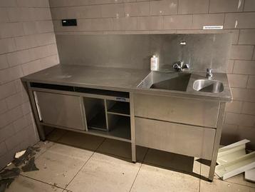 RVS Spoelunit Ascobloc - Dubbele Bak & Opslag beschikbaar voor biedingen