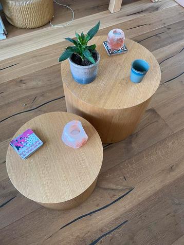 Ronde salontafel set van Westwing hout.