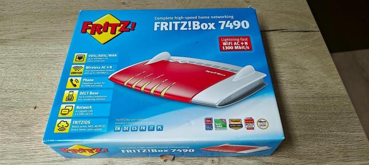 Fritz.Box 7490 Nieuw in doos, Computers en Software, Routers en Modems, Nieuw, Router met modem, Ophalen of Verzenden