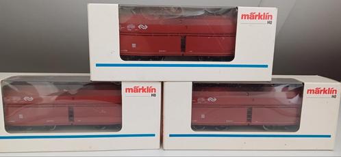 3 stuks Märklin 4725 H0 Zelflosser van de NS (leeg), Hobby en Vrije tijd, Modeltreinen | H0, Zo goed als nieuw, Wagon, Wisselstroom