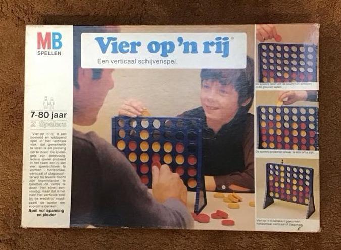 Vier op 'n Rij - MB Spellen, Hobby en Vrije tijd, Gezelschapsspellen | Bordspellen, Gebruikt, Een of twee spelers, Ophalen of Verzenden