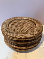 Set van zes onderborden riet Myanmar, Huis en Inrichting, Ophalen of Verzenden, Zo goed als nieuw, Bord