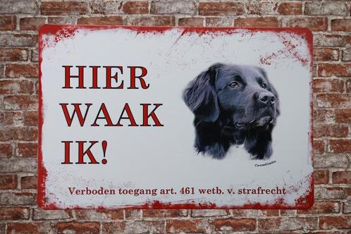 Hierwaak ik - Waak borden - Hier waak ik hond - Wandbord, Huis en Inrichting, Woonaccessoires | Tekstborden en Spreuken, Nieuw