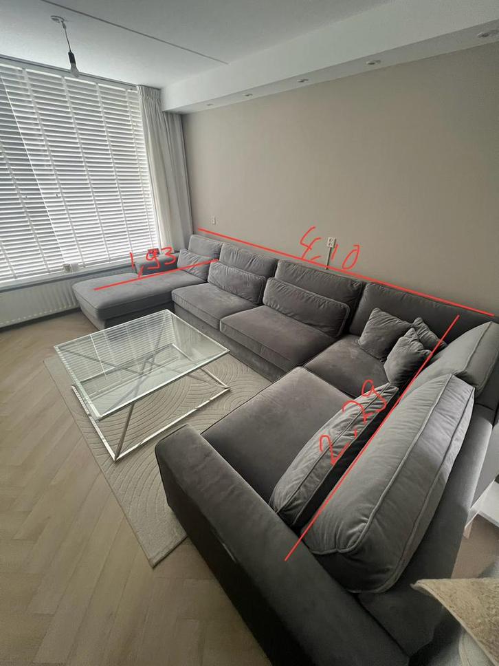 Mooie velvet bank, Huis en Inrichting, Banken | Sofa's en Chaises Longues, Gebruikt, Overige maten, Ophalen