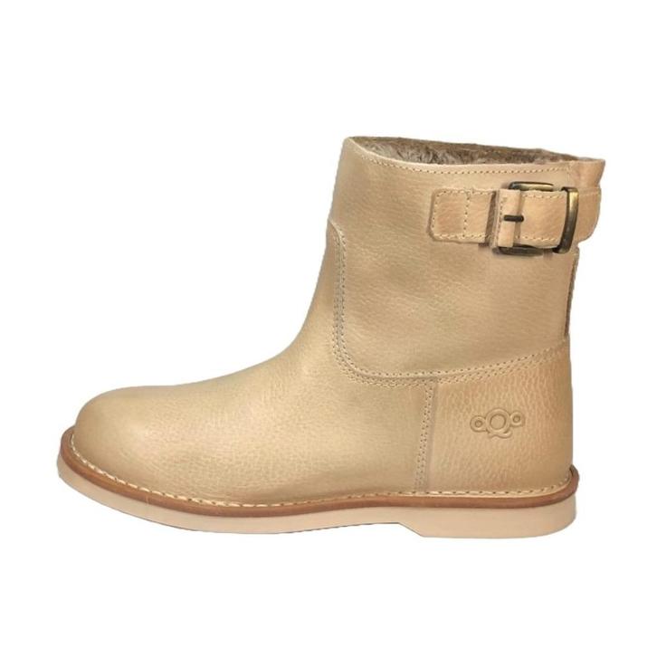 AQA maat 36 kort lerenlaarsje crème bont - gratis verzenden, Kleding | Dames, Schoenen, Nieuw, Lage of Enkellaarzen, Beige, Verzenden