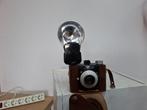 antiek fototoestel met nog flitslampjes, Ophalen of Verzenden, 1940 tot 1960, Flitser