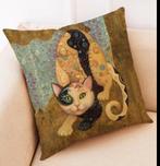 Nieuw, kussenhoes, poes zwart pootje. 45-45 cm, Huis en Inrichting, Ophalen of Verzenden, Nieuw, Overige kleuren, Vierkant