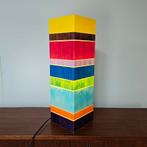 Unieke tafellamp, kleurrijk, Huis en Inrichting, Lampen | Tafellampen, Kunststof, Gebruikt, Vintage, Ophalen of Verzenden