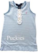 Maat 68 (9M) Ralph LAUREN jurk lichtblauw/wit *NIEUW*, Meisje, Jurkje of Rokje, Nieuw, Ophalen of Verzenden