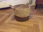Echt grote mand zeegras / natuurlijk - opbergmand - boho, Overige materialen, Mand, Rond, Ophalen of Verzenden