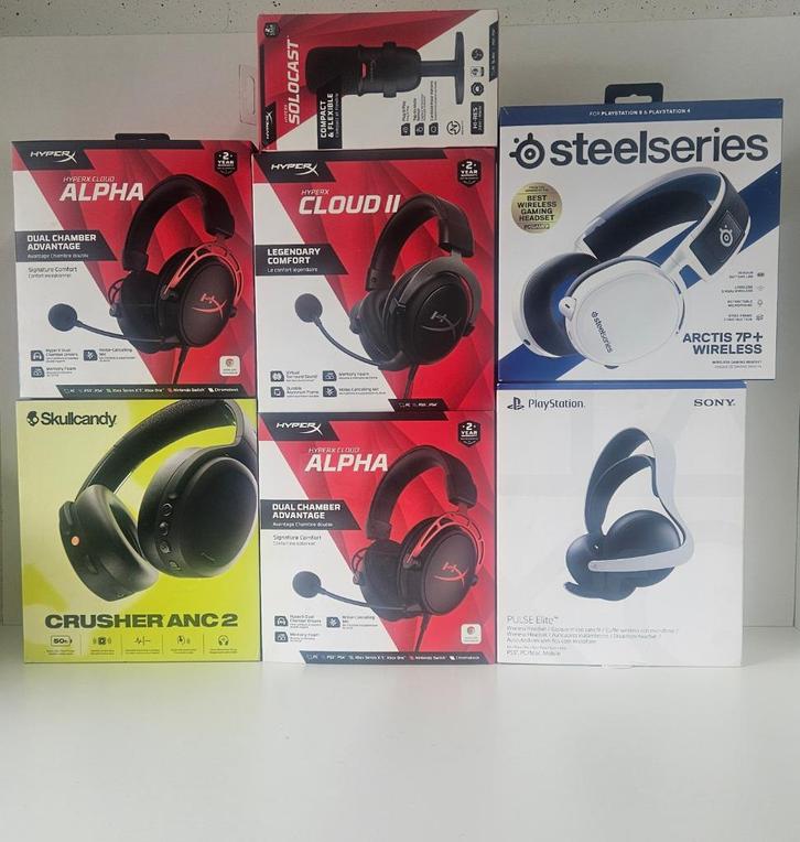 Gaming headset-Steelseries-Hyperx-Skullcandy-Splinternieuw!, Computers en Software, Headsets, Nieuw, Over-ear, Bedraad, Gaming headset