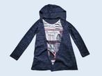 LPC GIRLS blauw vest met shirt in 1 maat 12 (152)  ~ TH2044, Meisje, Trui of Vest, Ophalen of Verzenden, Gebruikt