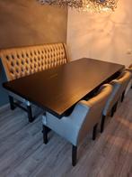 Eettafel set (Tafel / Bank / 3x stoelen), Huis en Inrichting, Tafels | Eettafels, 200 cm of meer, Zo goed als nieuw, Vijf personen of meer