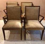 Vintage design eetkamerstoelen Tijsseling [set van 6], Ophalen, Gebruikt, Bruin, Nvt