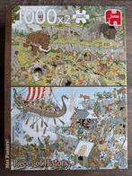 Jumbo puzzel 2x1000 pieces of history, Ophalen of Verzenden, 500 t/m 1500 stukjes, Zo goed als nieuw