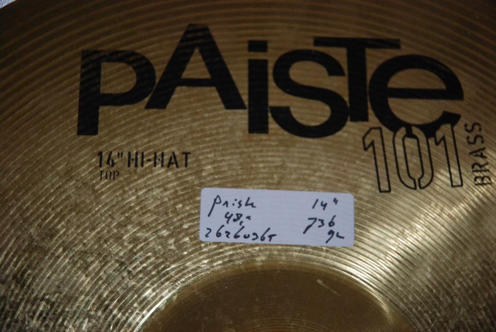 Paiste 101 hihat bekkens 736/859gr 14 inch  <26260365>, Gebruikt, ., Drums of Percussie, Ophalen of Verzenden