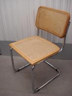 4x Thonet stijl Breuer Cesca buisframe stoel rotan webbing, Vintage, Overige kleuren, Vintage, Vintage