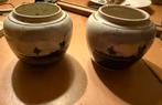 Twee Delfts Blauwe Potjes, zeer oud, Antiek en Kunst, Antiek | Keramiek en Aardewerk, Ophalen