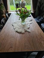 Eettafel onbehandeld hardhout, 200 cm of meer, 50 tot 100 cm, Overige materialen, Rechthoekig