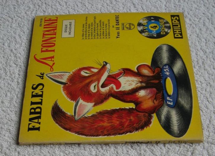Fables de La Fontaine - Livre Disque met grammofoonplaatje, Cd's en Dvd's, Vinyl | Kinderen en Jeugd, Gebruikt, Muziek, Tot 2 jaar
