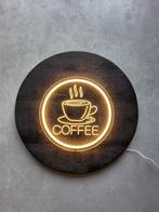 Neon koffie lamp led sign mangohout espresso koffiehoek, Huis en Inrichting, Ophalen, Led-lamp, Minder dan 30 watt, Nieuw