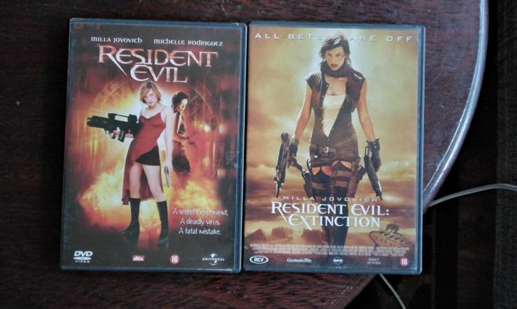 Resident evil en Resident evil extinction, 2 dvds, origineel, Cd's en Dvd's, Dvd's | Thrillers en Misdaad, Zo goed als nieuw, Bovennatuurlijke thriller