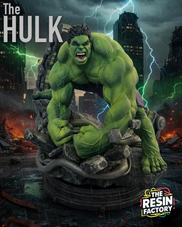 1:6 Hulk statue (custom), Verzamelen, Beelden en Beeldjes, Zo goed als nieuw, Overige typen, Ophalen of Verzenden