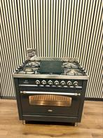 Luxe Boretti Fornuis 5 pits antraciet multifunctionele oven, Fornello Esperta, Ophalen of Verzenden, Zo goed als nieuw, Energieklasse A of zuiniger