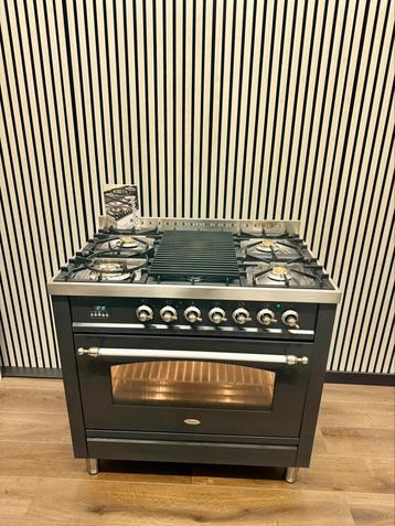 Luxe Boretti Fornuis 5 pits antraciet multifunctionele oven  beschikbaar voor biedingen