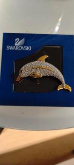 GESIGNEERDE SWAROVSKI DOLFIJN SPELD/BROCHE, Ophalen of Verzenden, Zo goed als nieuw